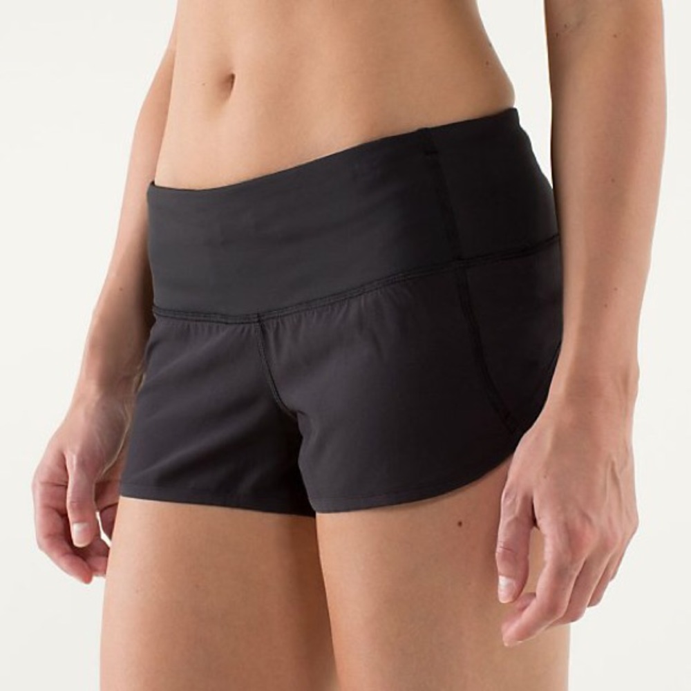 lululemon black speed short